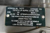 1998 TOYOTA SUPRA RZ-S 3-LITRE COUPE - Covered a mere 41,700 km (currently ownership for 17 years) - SALEROOM NOTICE - 36