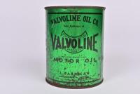 VALVOLINE: A sealed Valvoline motor oil tin with embossed lid and printed with Melbourne and Sydney distributor of 'J. Carrigan'
