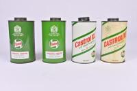 CASTROL: Four 'one quart' cylindrical Castrol tins - 2