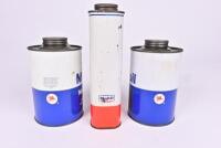 MOBIL: Three Mobil oil tins - 3