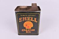 SHELL: A small early Shell Car Care Kit with affixed label to lid - 3