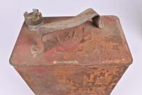MOBILOIL/SHELL: Two 2 imperial gallon embossed tin - 5