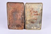 MOBILOIL/SHELL: Two 2 imperial gallon embossed tin - 7