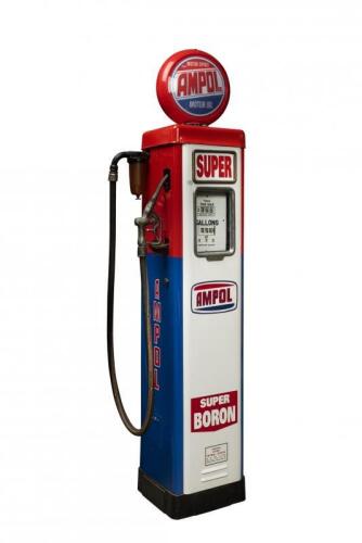 PETROL PUMP: A Wayne AS70 Electric petrol pump in Ampol livery, circa 1950's (233cm high)