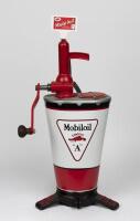 OIL PUMP: An Alemite 3 gallon oil pump in Mobiloil livery (78cm high)