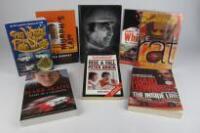 BIOGRAPHIES: Eight motorsport related books (signed Lowndes)