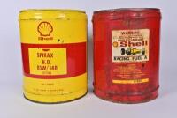 SHELL: Two Shell 20 litre drums including a Shell Racing Fuel A