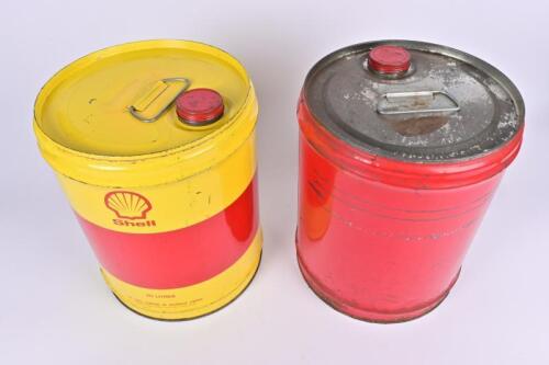 SHELL: Two Shell 20 litre drums including a Shell Racing Fuel A