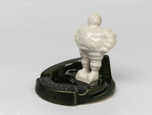 MICHELIN: A reproduction porcelain Bibendum 'Michelin Maillot 1792'&nbsp;figural&nbsp;ashtray