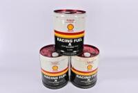SHELL: Three 20 litre drums of circa 1980s 'Shell Racing Fuel A' drums - 2
