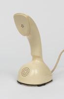 TELEPHONES: An Ericsson Ericofon ivory rotary dial telephone, Swedish late 1950's