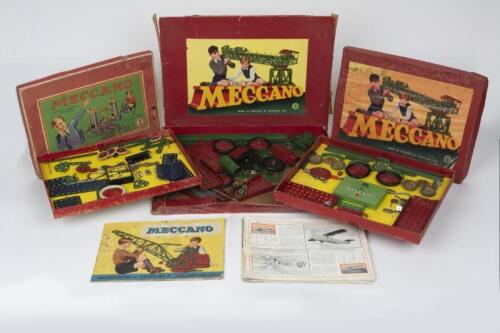MECCANO: Two Meccano sets No. 2 and 3, circa 1950's
both appear partially complete in original boxes