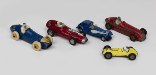 GRAND PRIX: A collection of five die-cast toy Grand Prix cars, 1950s and later