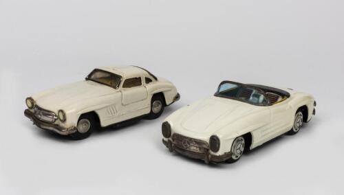 MERCEDES: Two 1950s tin toys of a Mercedes Benz