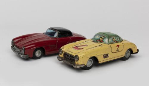 MERCEDES: Two 1950s tin toys of a Mercedes Benz