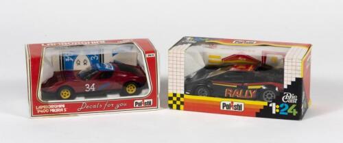 LAMBORGHINI: Two 1:24 scale Polistil Lamborghini models. Countach and Miura S models