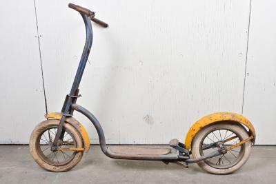 SCOOTER: A 1950s Cyclops child's scooter with pump up tyres