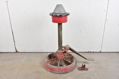 WHEEL BALANCER: A static wheel balancer oil filled with foot pedal (68cm high)