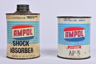 AMPOL: Two Ampol tins