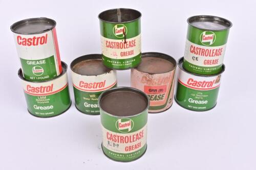 CASTROL: Eight assorted Castrol grease tins