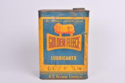 GOLDEN FLEECE: A Golden Fleece engine oil tin