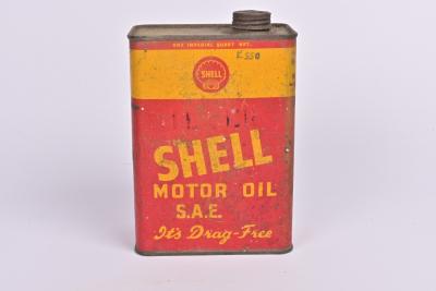 SHELL: A Shell oil tin