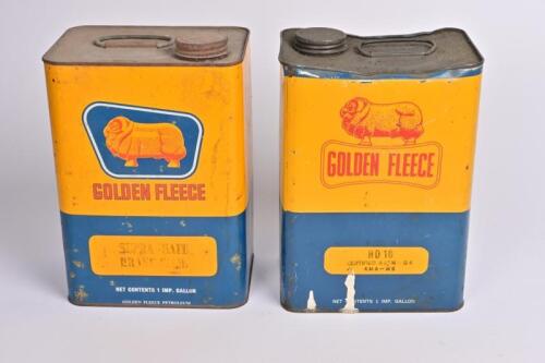GOLDEN FLEECE: Two Golden Fleece one Imperial gallon tins