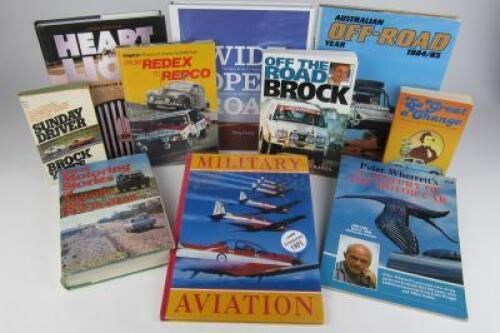 MOTORING: Nine motoring books (signed Brock)