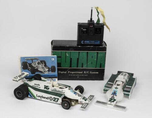 ALAN JONES: A rare circa 1980 Japanese R/C operated model of a Williams FW 07 by Tamiya and a controller by Futaba