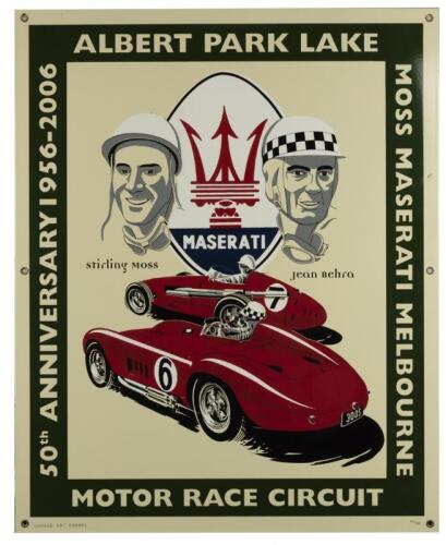 ALBERT PARK: A limited edition 50th anniversary 1956-2006 Albert Park Lake motor race circuit enamel sign (41/100)
