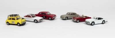 VARIOUS: A collection of six 1980s 1:43 scale die-cast model toys of British cars