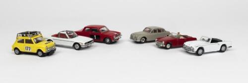 VARIOUS: A collection of six 1980s 1:43 scale die-cast model toys of British cars