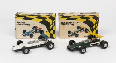 FORMULA ONE: Two 1970s Italian 1:32 scale models of Formula One race cars by Polistil