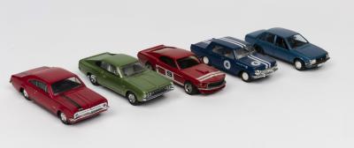 VARIOUS: A collection of five 1980/90s 1:43 scale die-cast model toys of mostly Australian muscle cars