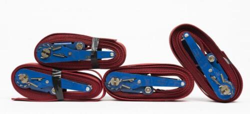 RATCHET STRAPS: Four heavy duty 2500KG rated polyester fabric ratchet straps