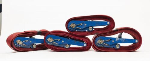 RATCHET STRAPS: Four heavy duty 2500KG rated polyester fabric ratchet straps