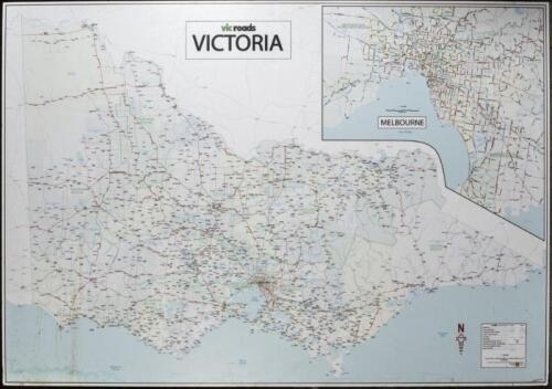 MAPS: A large VicRoads map of Victoria by Land and Information Survey, 2002 ( 120cm high x 171cm wide)