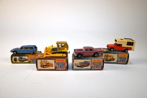 MATCHBOX 75: Four 1981 1:43 scale Matchbox 75 series boxed model cars