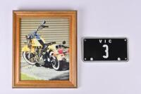 VIC 3: Victorian historic motorcycle registration plate &lsquo;3&rsquo; - Being the 3rd registration number issues in Victoria for a vehicle in 1910 - 2