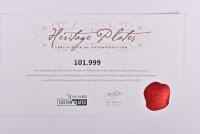 VIC 101-999: VICTORIAN HERITAGE CAR REGISTRATION PLATES &lsquo;101-999&rsquo; - 4