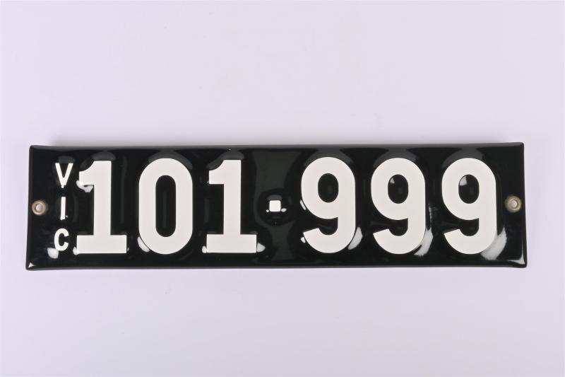 VIC 101999 VICTORIAN HERITAGE CAR REGISTRATION PLATES ‘101999