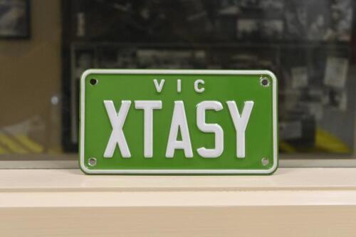 VIC XTASY: VICTORIAN MOTORCYCLE&nbsp;REGISTRATION PLATE&nbsp;&lsquo;XTASY&rsquo; - Ex-916 Ducati