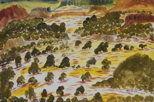 BILLY BENN, Alyawarre 2006, synthetic polymer paint on linen, 42 x 62cm