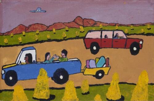 BILLY TJAMPIJIMPA KENDA, Untitled, synthetic polymer paint on linen, 47 x 31cm