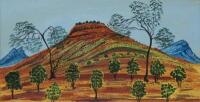JIMMY APWERL RABUNTJA, Tent Hill 2009, synthetic polymer paint on linen, 32 x 62cm