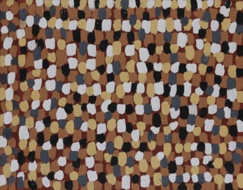 RHONDA PLUMMER, After a Bushfire Been Through, synthetic polymer on canvas, 46 x 59cm