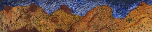 BILLY TJAMPIJIMPA KENDA, Untitled, synthetic polymer paint on plywood, 13 x 58.5cm