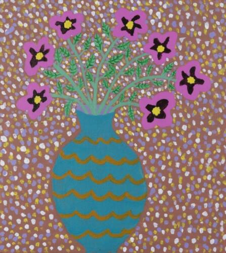 RHONDA PLUMMER, Desert Rose , synthetic polymer on canvas, 46 x 41cm