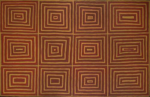 TURKEY TOLSEN TJUPRRULA (1938-2001), Untitled 2000, synthetic polymer paint on canvas, Aboriginal Dreamtime Gallery catalogue number: P11603-21630, 139 x 213.5cm