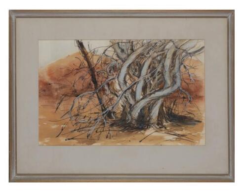 RAY PRICE, Outback Scrub (Untitled), ink and wash , signed lower right: Ray Price, 29 x 46cm
